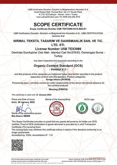 OCS Certificate