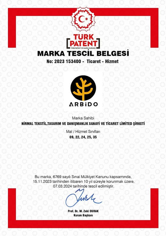 Trademark Registration Certificate - ARBIDO