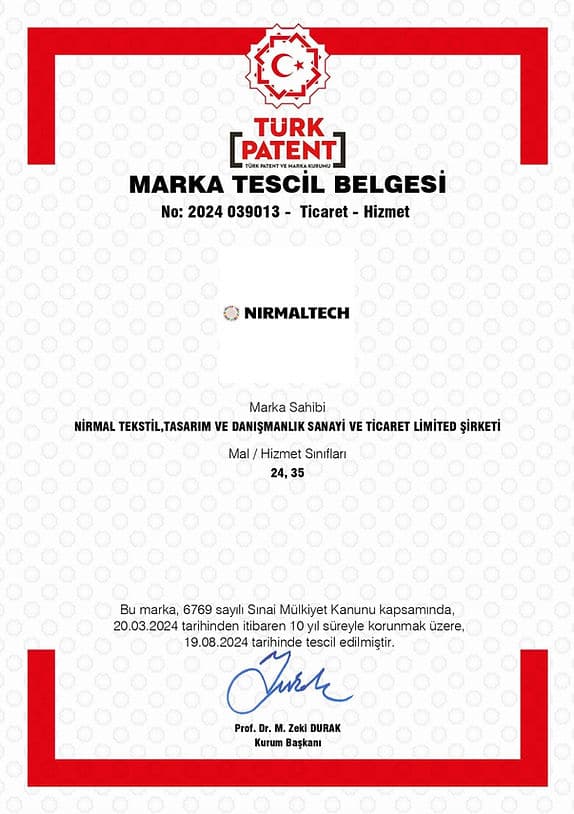 Trademark Registration Certificate – NIRMALTECH